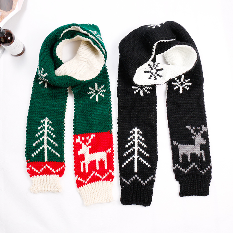 Wholesale Scarf Factory China Manufacturers Winter Knitted Scarf, Christmas Children Scarf Small Gift