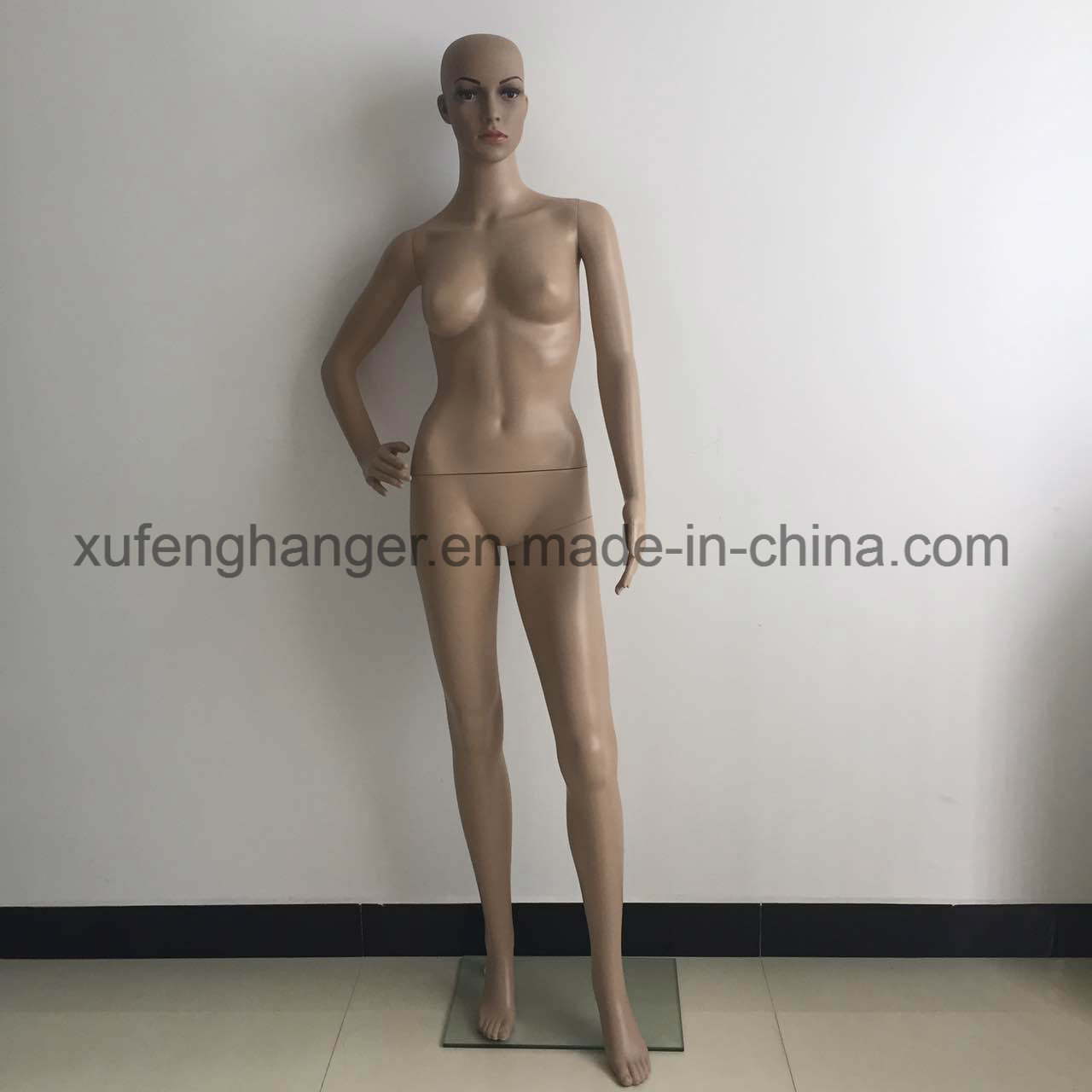 Plastic Female Mannequin Realistic Head Turns Dress Form Display Full W/Base