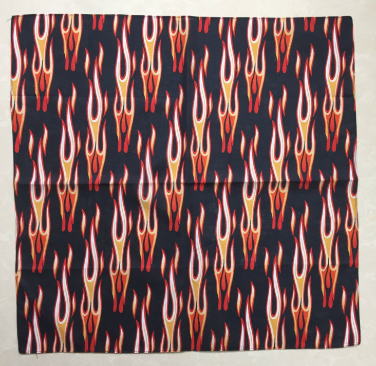 a Flame-Patterned Headscarf/ Soccer Scarf with Customized Logo