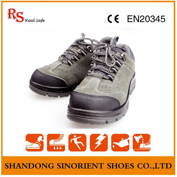 Suede Leather High Voltage Resisitance Breathable Safety Shoes in Stock