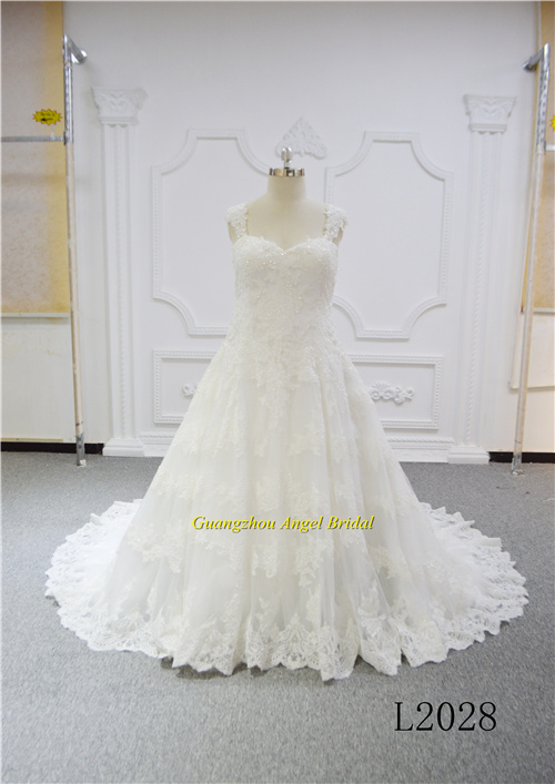 Plus Size Lace Princess Lace Customize Bridal Wedding Dresses 2017