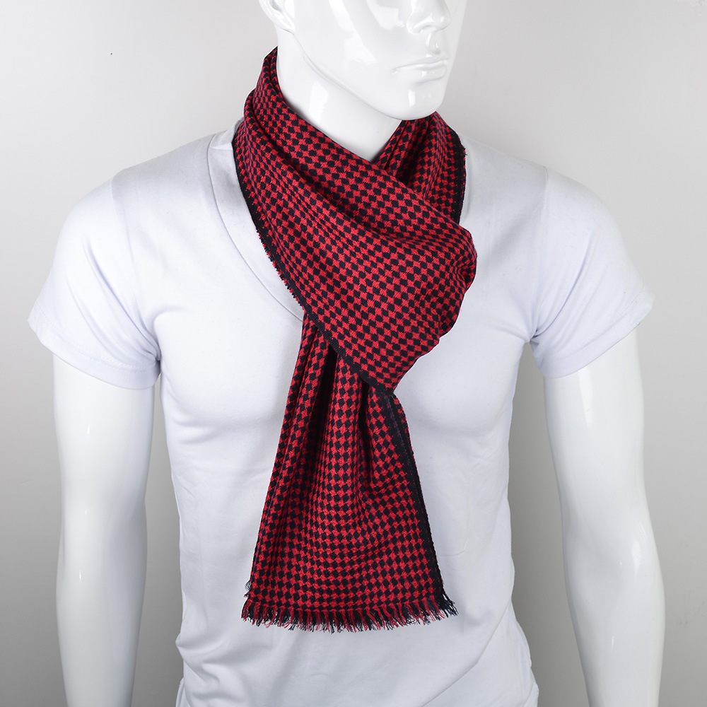 Luxury Cashmere Scarf for Adults with Grid Pattern