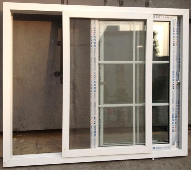 Hot Sale Widely Used Water-Tight/Sound-Proof/Heat-Insulate PVC Sliding Window with Grill