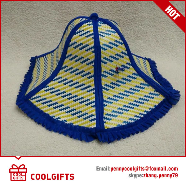 Wholesale 6 Folds Straw Fan Hat for Traveling and Gift