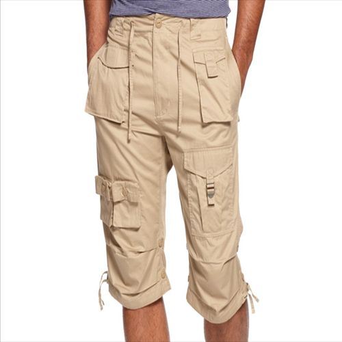 2016 Men's Cool Khaki Multi Pockets Cargo Shorts