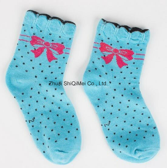 Factory Customized   Wholesale Cotton Knitted Seamless Baby Kids Children   Socks