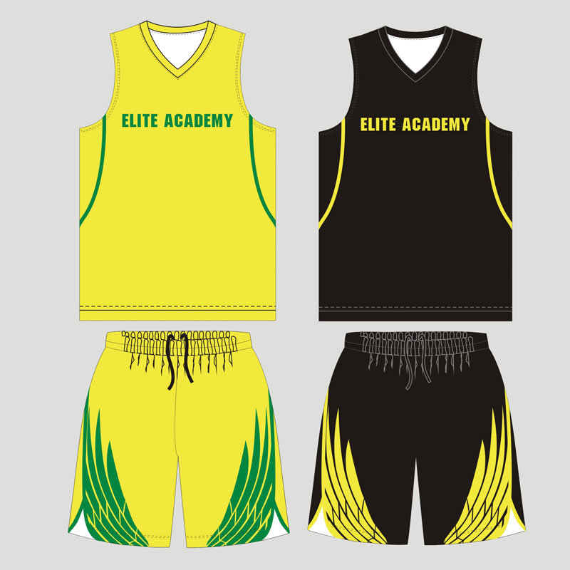Customized Sublimated Reversible Basketball Uniform for Team Players