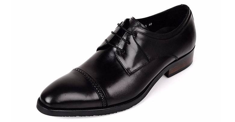 Cow Leather Working Shoes Mens Black Formal Dress Shoes