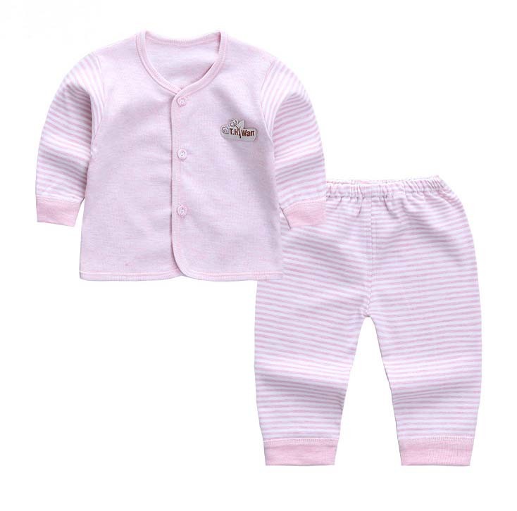 100% Cotton Newborn Underwear Long Sleeve Trousers Two Sets Baby Pajamas