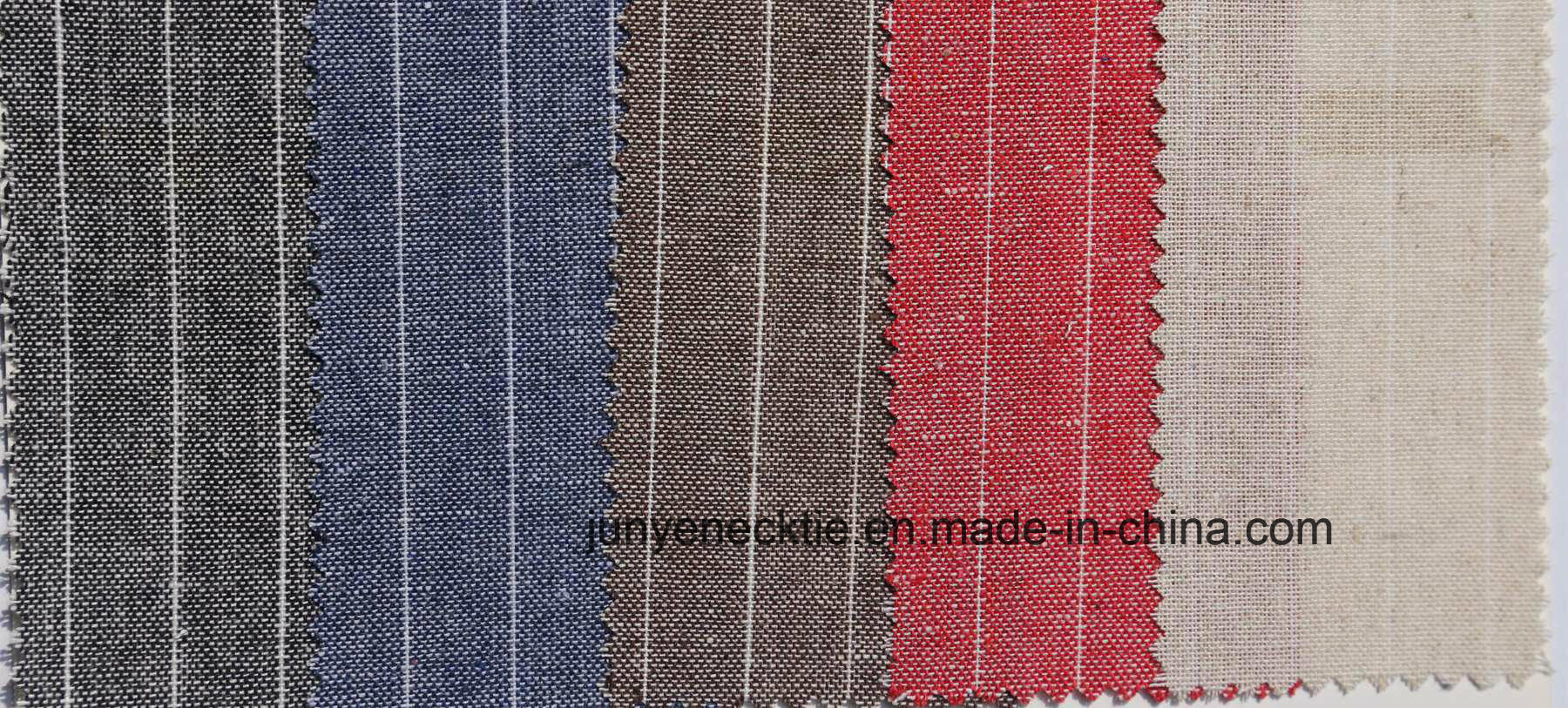 Business Style Linen Striped Fabric Tie