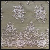 Delicate Floral Embroidery Lace Fabric for Lady Dress