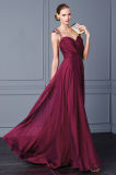 Empire Waist Wine Red Chiffon Pregnant Woman Dress Evening Gown