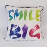 Delicate Competitve Digital Printed Floral Cushion with Sequin Letters