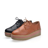 New Style Women Leather Shoes Platform Shoes (FYS7908-4)