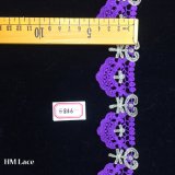 4.5cm Purple Thin Venice Lace Trim, Crochet Bridal Veil Wedding Trim Fabric Hme856