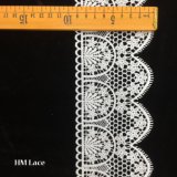 9cm off White Lace Trim, Embroidered Gauze Lace, Traditional Trimming Lace, Vintage Lace Fabric, Scalloped Trim Lace Hmhb807