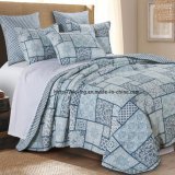 Cotton Patch Look Print Quilt in Navy (DO6101)