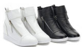 Fashion Comfortable Women Shoes with Zipper (HS8-3)