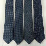 The Latest Fashion Navy Blue DOT Design Woven Silk Neckties Group