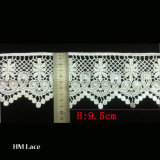 9.5cm White Mesh Sewing Lace Trim for Garment, Clothing Lace Trim L005