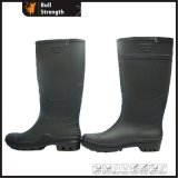 Black PVC Structure Industrial Knee Safety Rain Boots (SN1329)