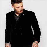 2016 Double-Breasted London-Style Men's Velvet Suits Designs