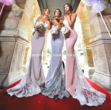 Purple Blue Blush Bridesmaid Dress Spaghetti Lace Evening Dress L2017