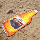 180*72 Cm Creative Beer Bottle Microfiber Beach Towel