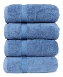 100% Genuine Turkish Cotton Eco-Friendly Blue Bath Towels (DPF107201)