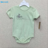Plain Green Baby Clothing 0-Neck Baby Onesie