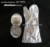 Heat Resistant Aluminum Foil Safety Glove with Knitted Fabric Liner