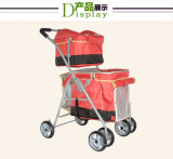 High Quality Dog Stroller Double Layers Pet Twins Outdoor Stroller