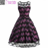 Zigzag Sleeveless Vintage Tea Length Dress L36196