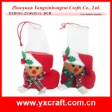 Christmas Decoration (ZY14Y25-1-2 24CM) Christmas Flock Boot
