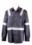 Navy Safety Reflective Workin Fr Shirt Uniform for Welder and Firefighter