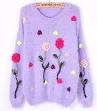 Sweater Mohair Crocheted Flowers Appliques (BT1341)