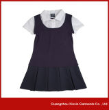 OEM Custom Cotton School Uniform Shirts and Skirts for Students Girls (U1)