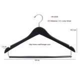 Cheap Wooden Clothes Rubber Coating Suit Hanger with Bar