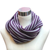 Lady Fashion Wool Acrylic Knitted Infinity Scarf (YKY4332)