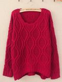 Lattice Crochet Collar Sweater (BT7101)