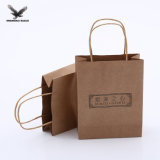 Customized Printing Brown Fast Food Paper Bags with Handles Wholesale