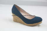 Pure Color Wedge Dress High Heel Lady Shoes