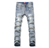 P1154 Men Ripped MID Waist Slim Jeans