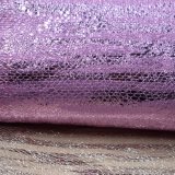 Foiled Hot Stamping Polyester Faux PU Leather Shoe Bag Fabric