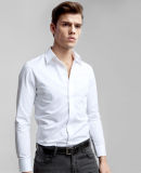 Slim Fit Back Dart Long Sleeve White Shirt for Men