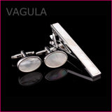 VAGULA Hot Selling Shell Tie Pin Cufflinks Tie Bar Set Wedding Party Tie Clip Set (T62283)