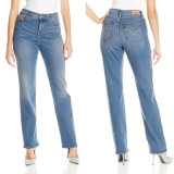 Ladies Blue Simple Cotton Spandex Jeans