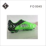 New Style Football Outdoor Shoes with Soft Leather Upper