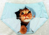 New Style 3D Cats Print for Lady Sexy Panties