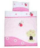 Apple Patchwork Quilt Set in Pink for Little Girls